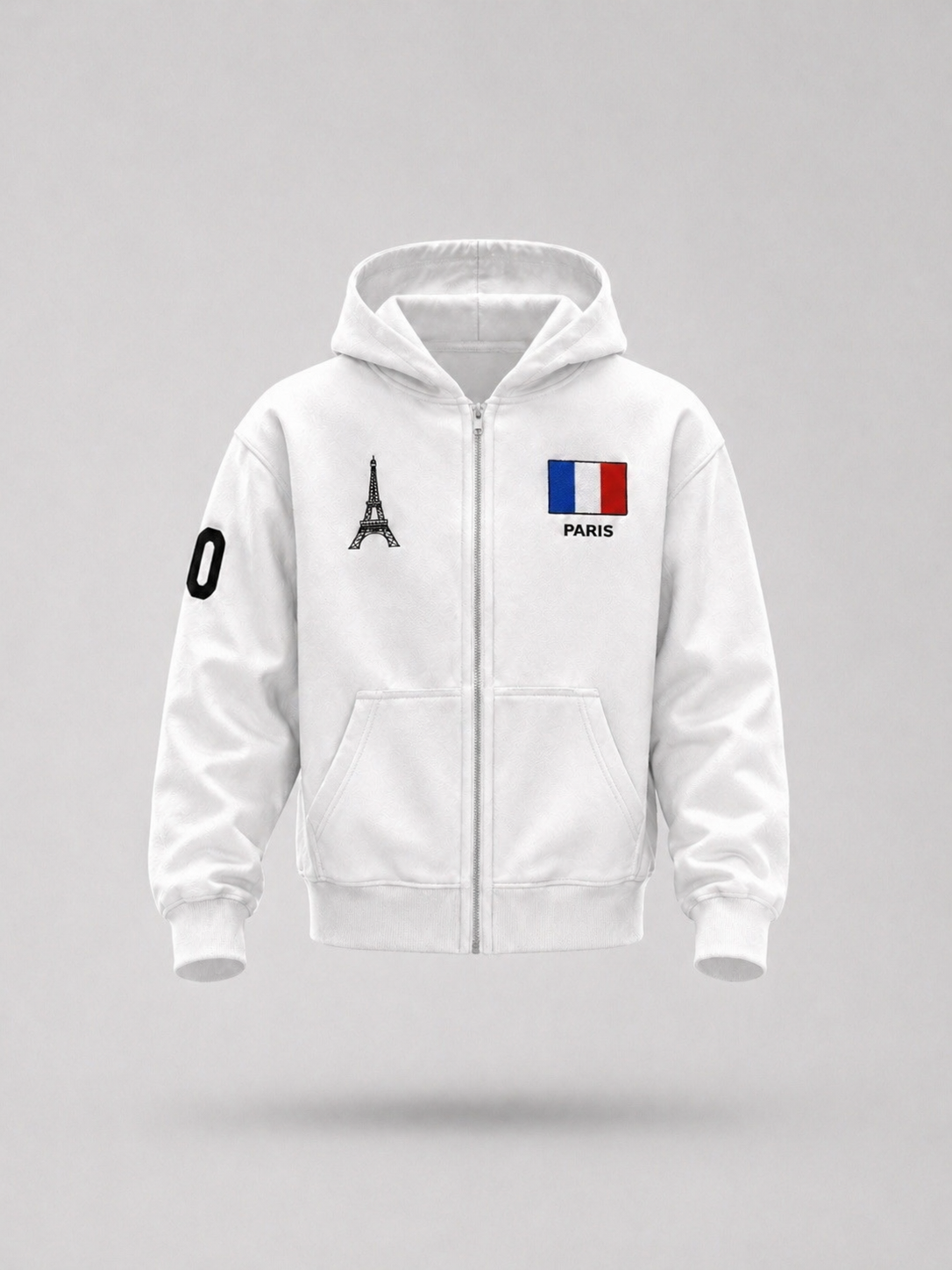 White Paris Hoodie