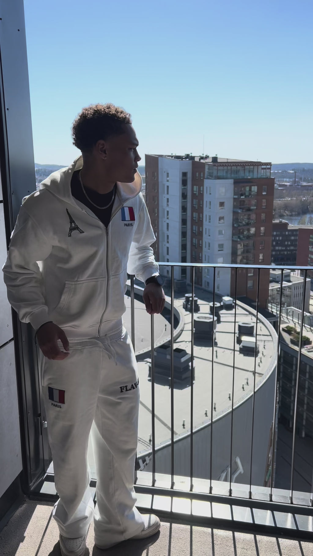 White Paris Hoodie